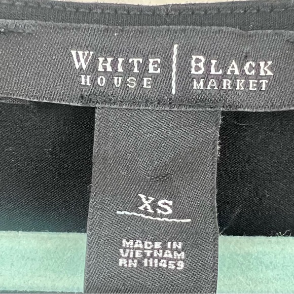 White House Black Market Embellished Black Tank Top Side Runching XSmall - Picture 2 of 3